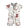 Howdy Partner Henley Romper – Cotton Western Cowboy