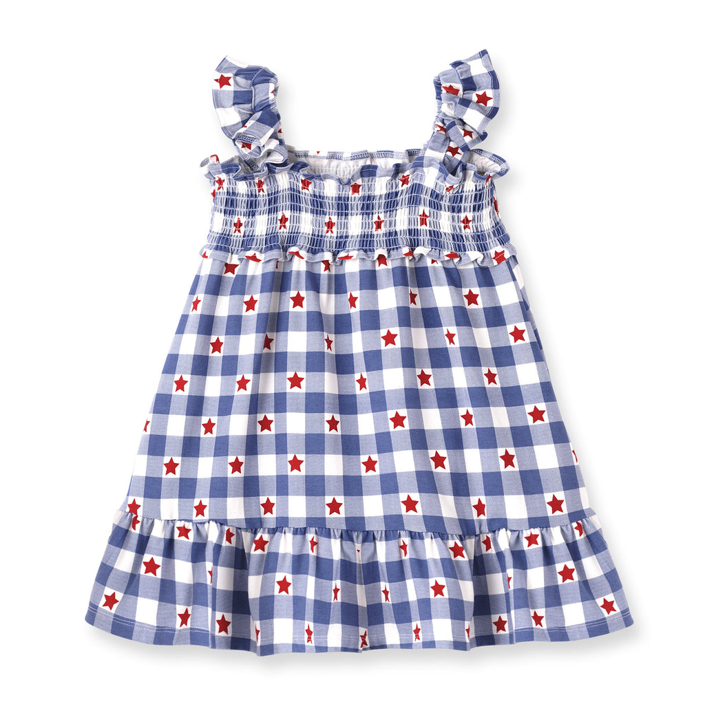Americana Bamboo Smocked Dress - 4th of July