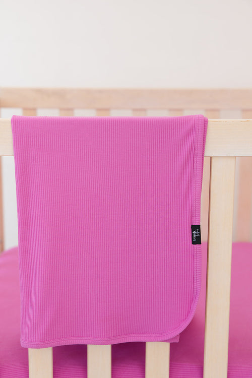 (SOLID, ribbed) Rainbow Royal - Lightweight Blanket