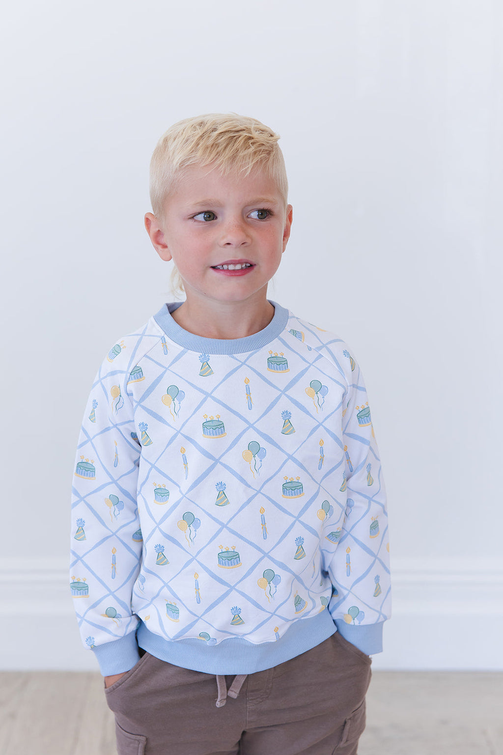 (BLUE) Birthday - Define Terry Sweatshirt