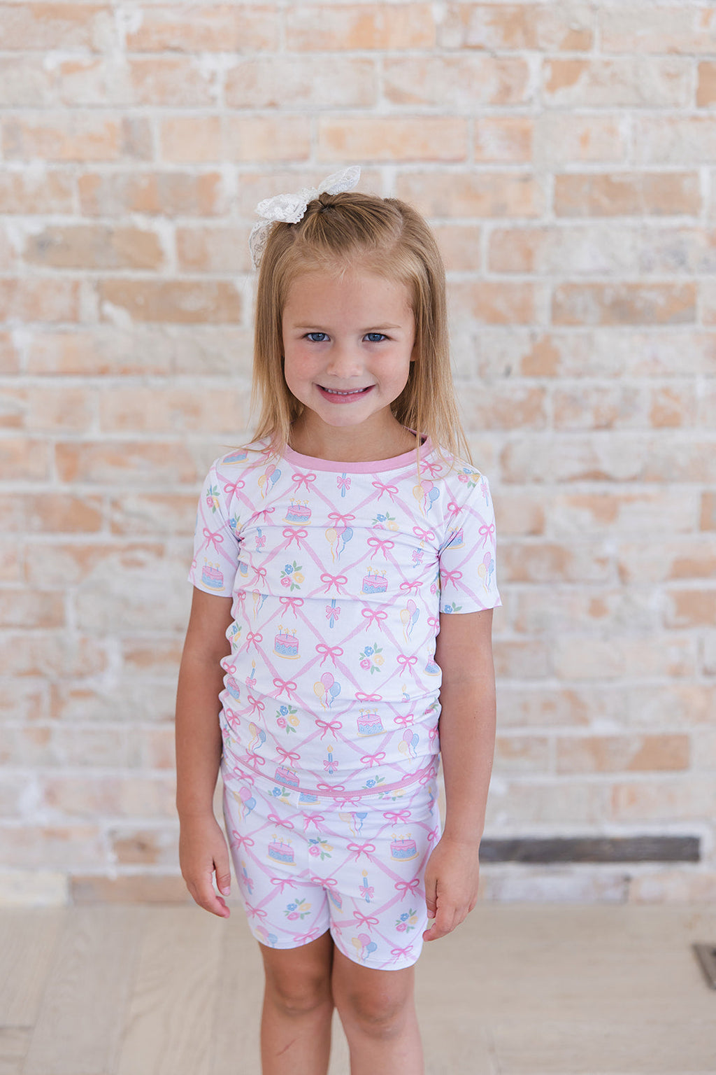(PINK) Birthday - Biker Short Set