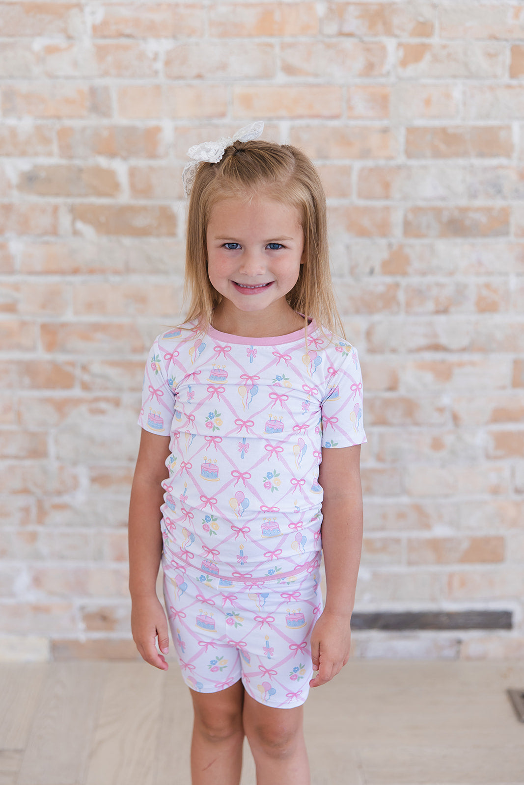 (PINK) Birthday - Biker Short Set