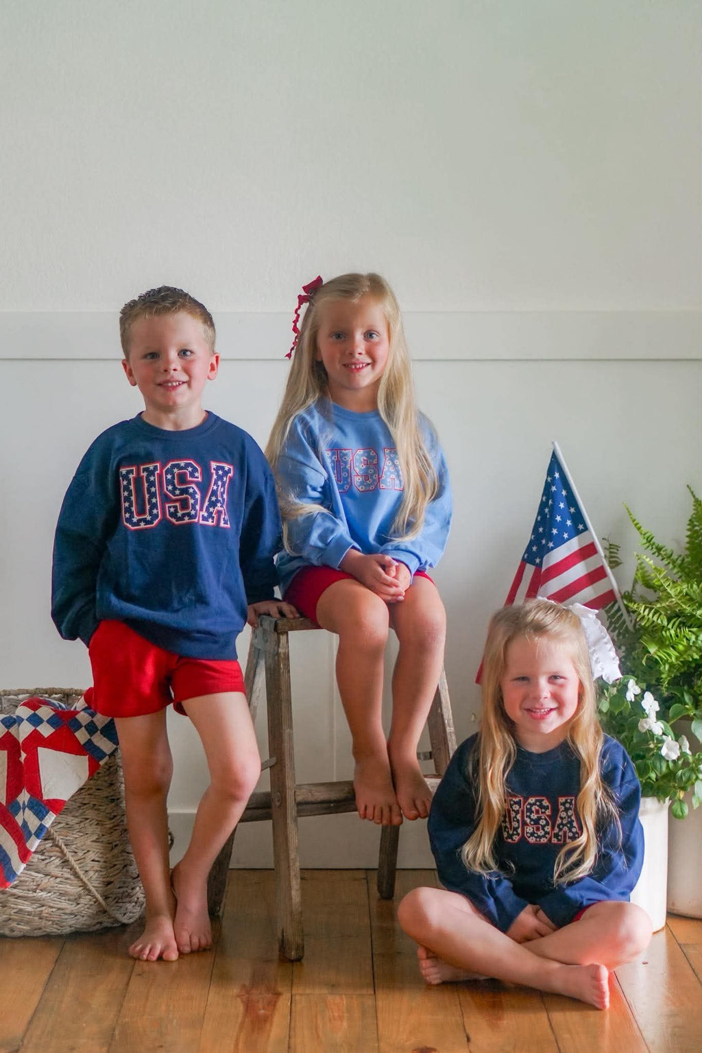USA Stars Crewneck Sweatshirt