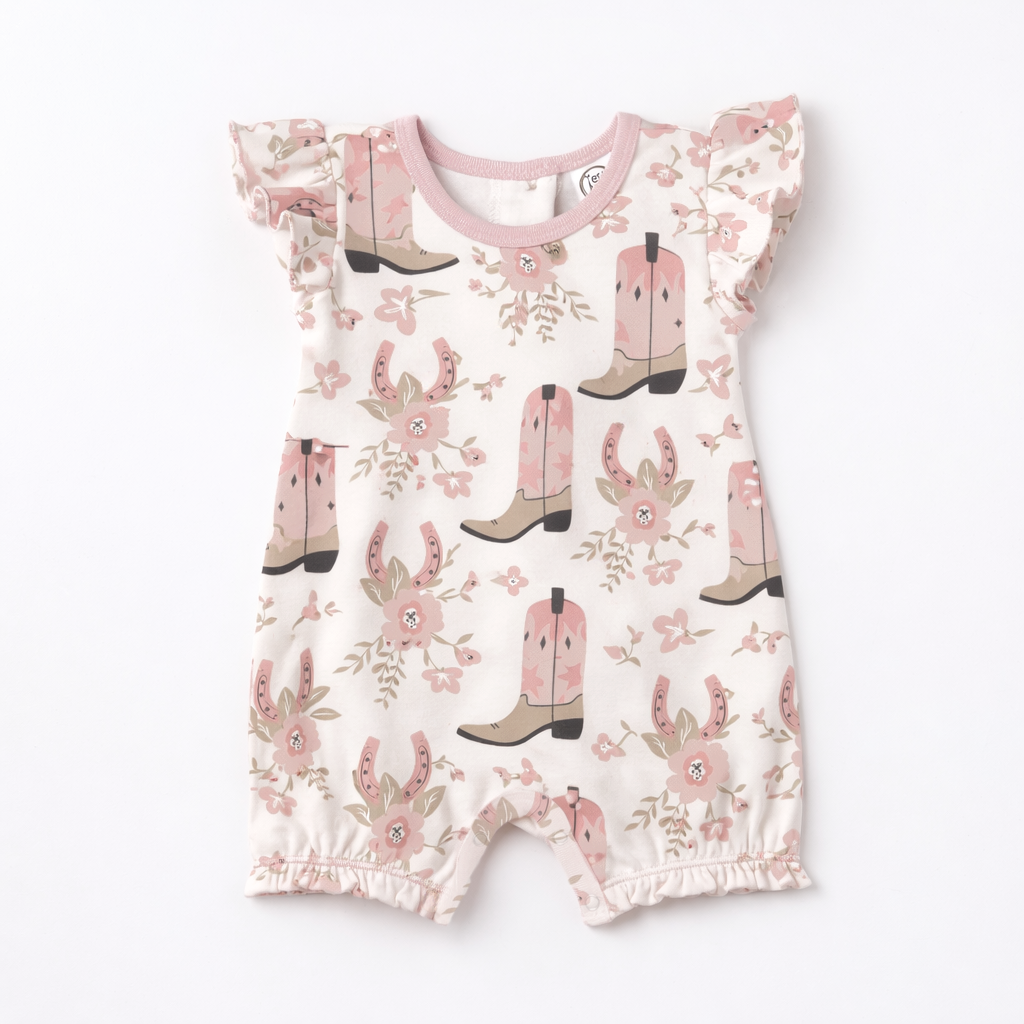 Pink Cowgirl Baby Bubble Romper – Cotton Western