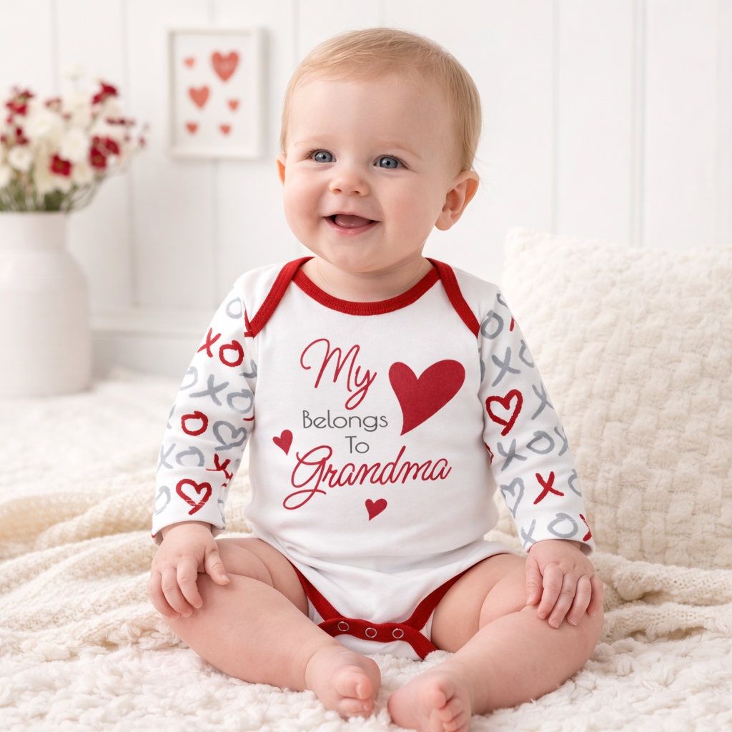 Grandma Baby Bodysuit – Cotton Heart One Piece Mother's Day