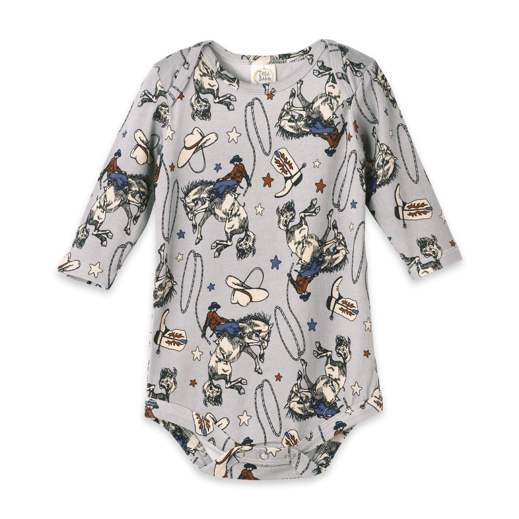 Western Cowboy Rodeo Baby Bodysuit - Bamboo