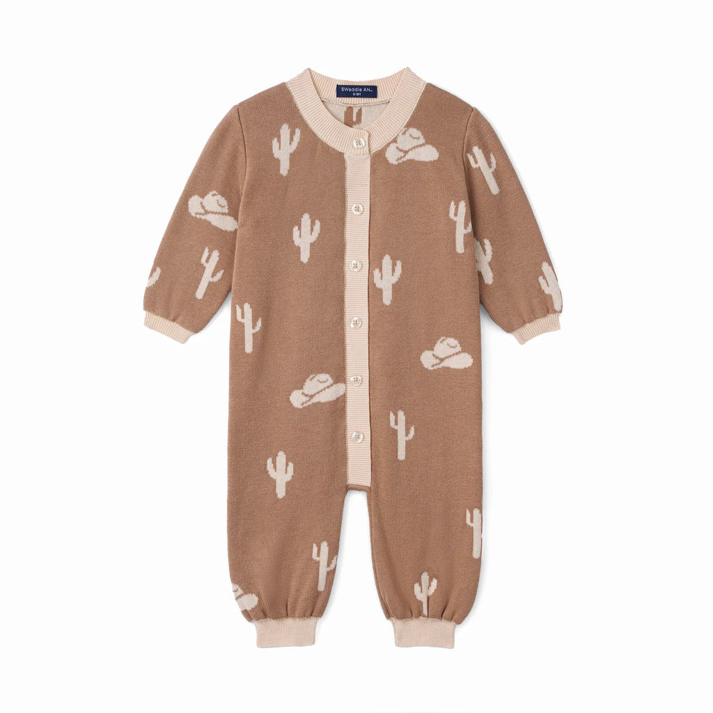 Cactus Baby Knit Button Romper