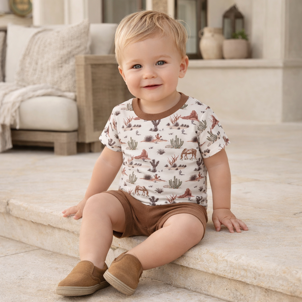 Boy's Southwest Tee & Shorts Set – Cactus Trails Bamboo