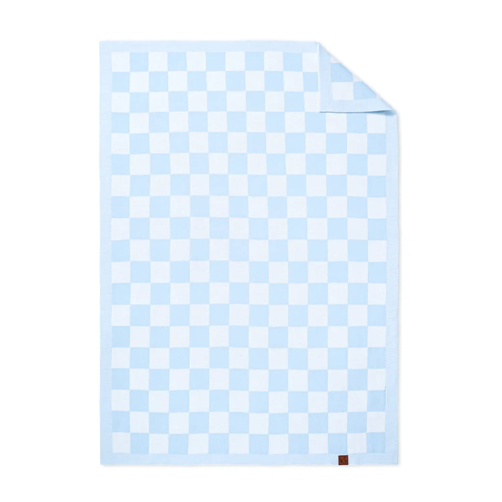 Checker Jacquard Knit Baby Blanket