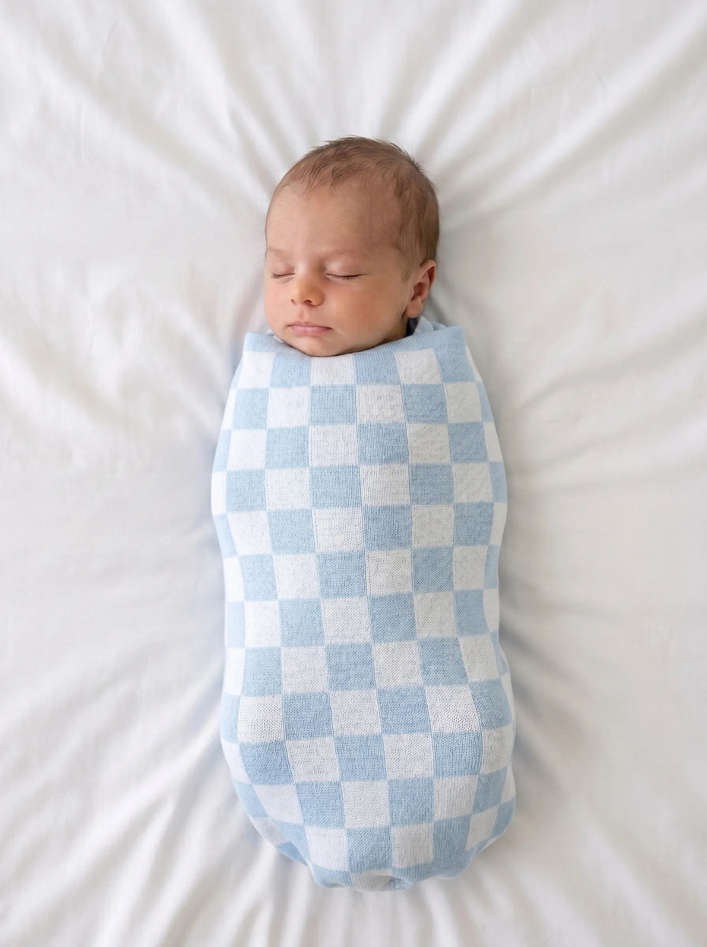 Checker Jacquard Knit Baby Blanket