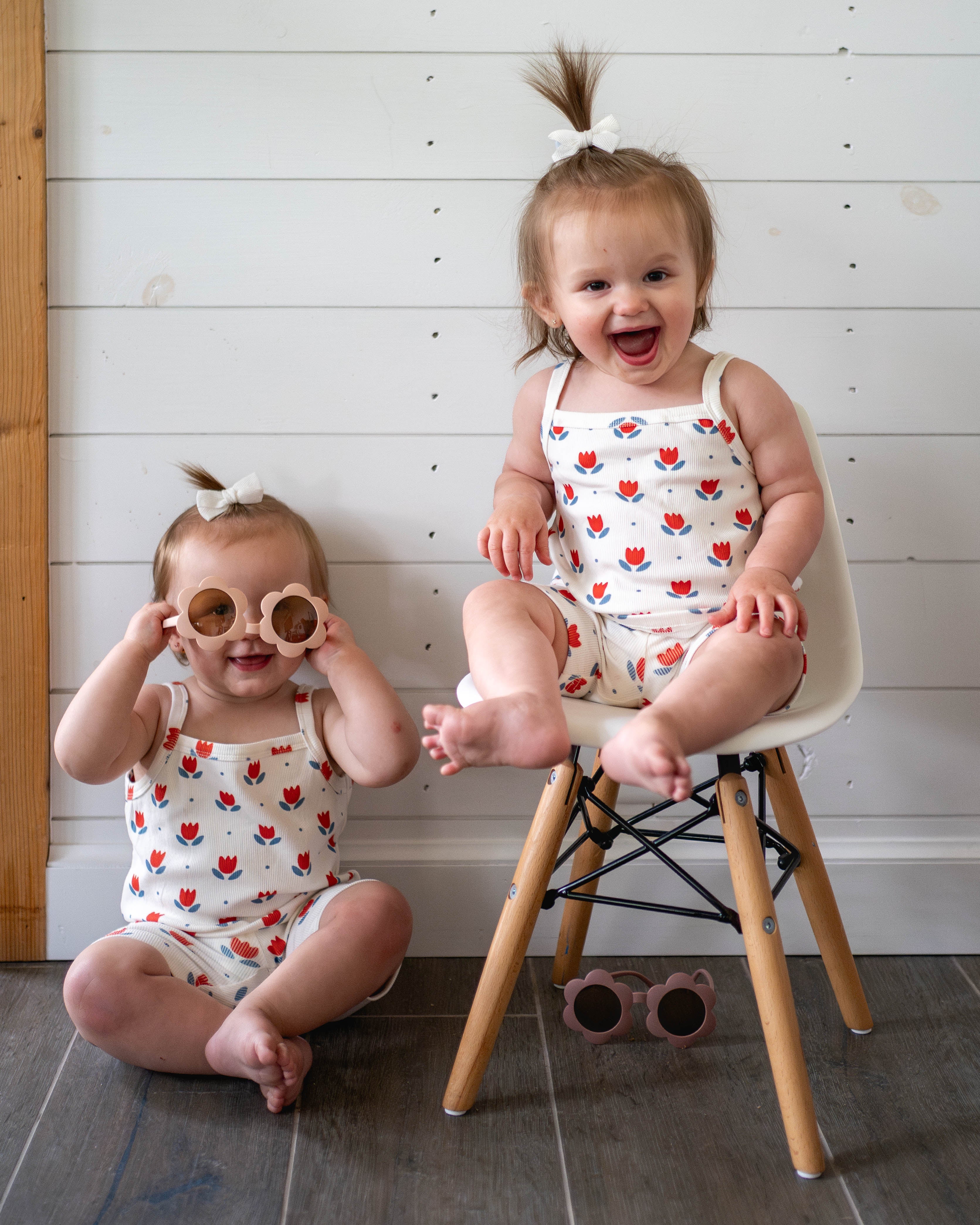 Red White & Blue Tulip Ribbed Bamboo 2pc Tank Set *Sizes 4T-6 left