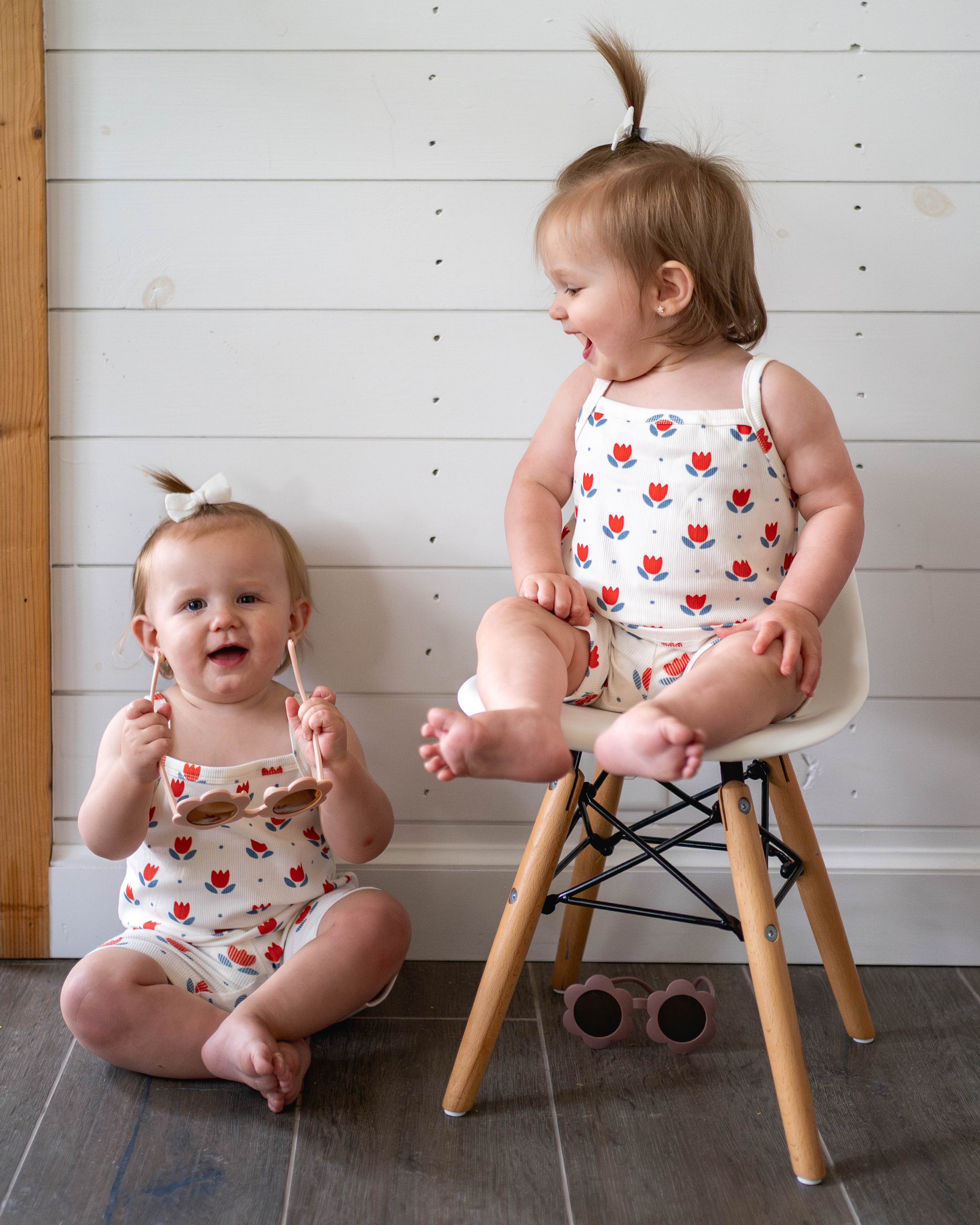 Red White & Blue Tulip Ribbed Bamboo 2pc Tank Set *Sizes 4T-6 left