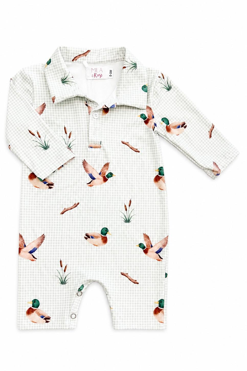 Duck Pond L/S Polo One-Piece