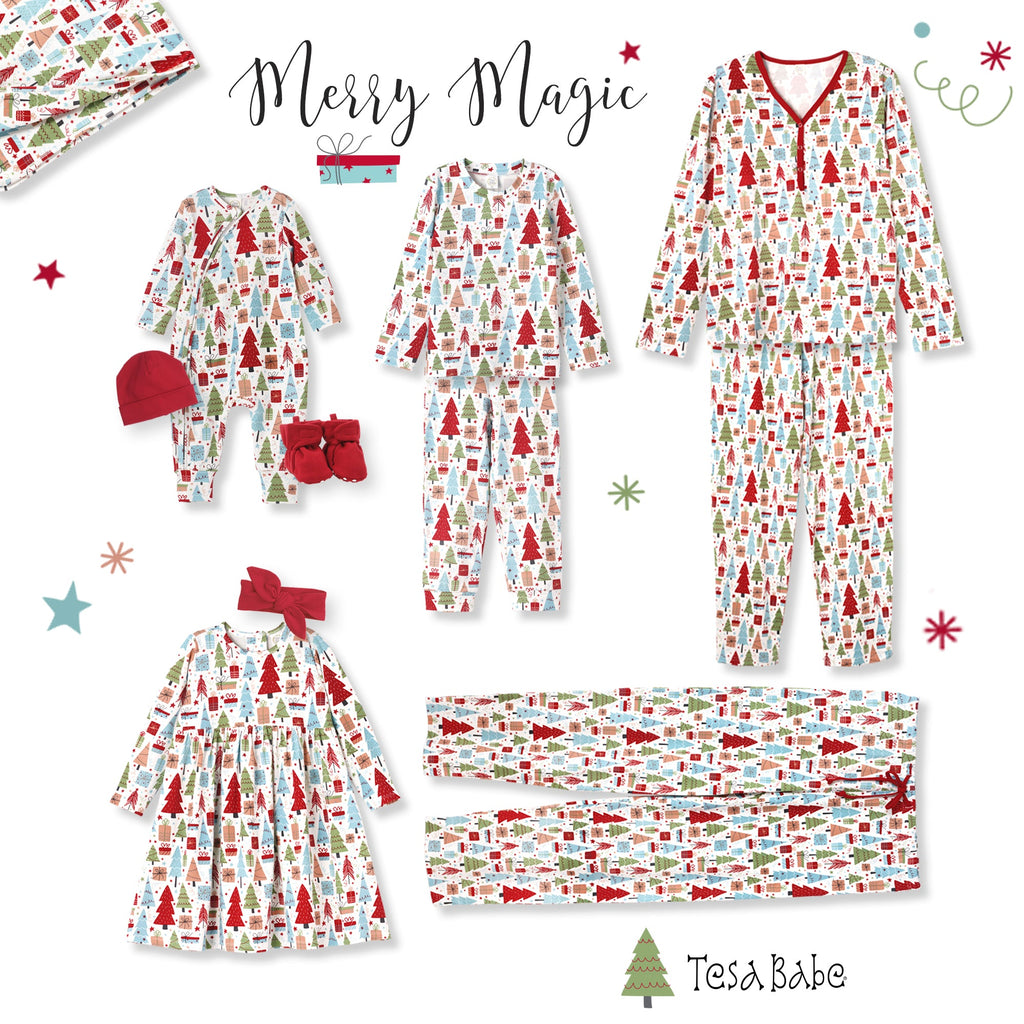 Christmas Merry Baby Bamboo Zipper Romper - Family Matching