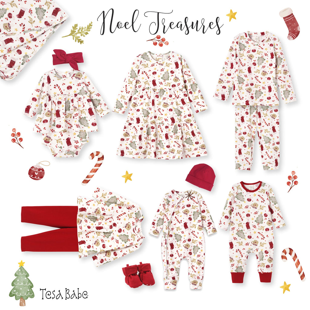 Baby Holiday Bamboo Romper – Christmas Print One-Piece