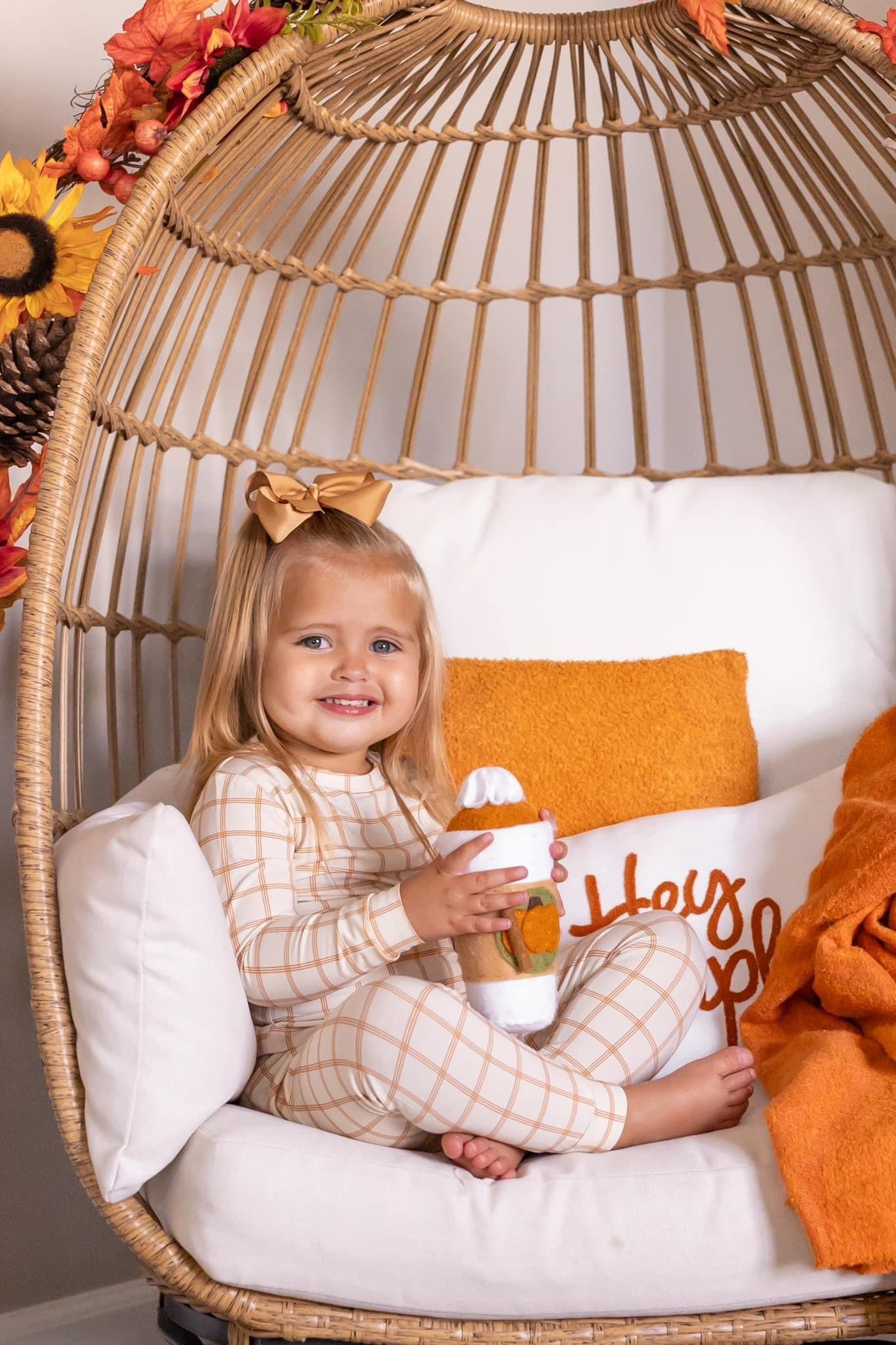 Burnt Orange Plaid 2pc Bamboo Pajamas