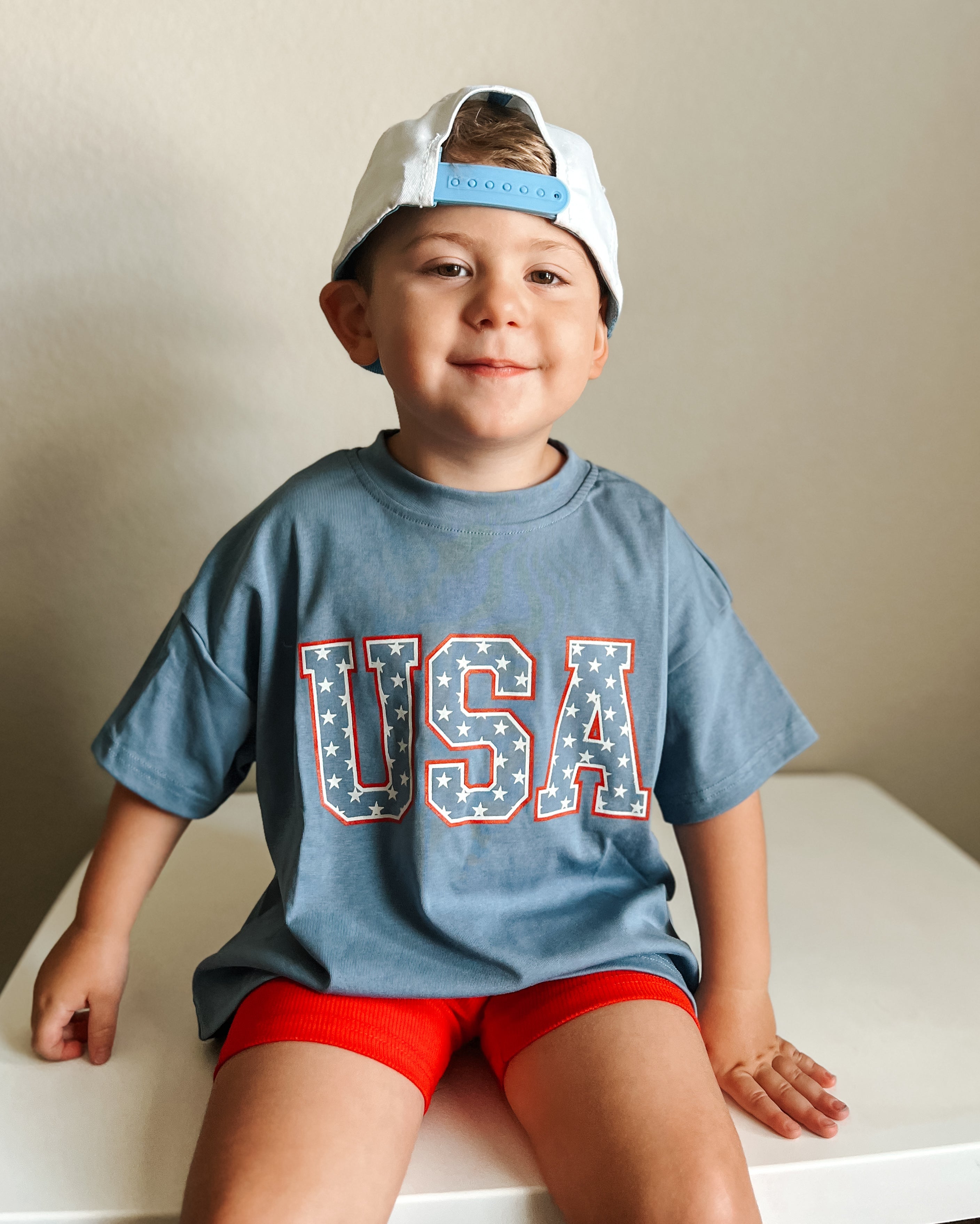 USA Stars Oversized Tee