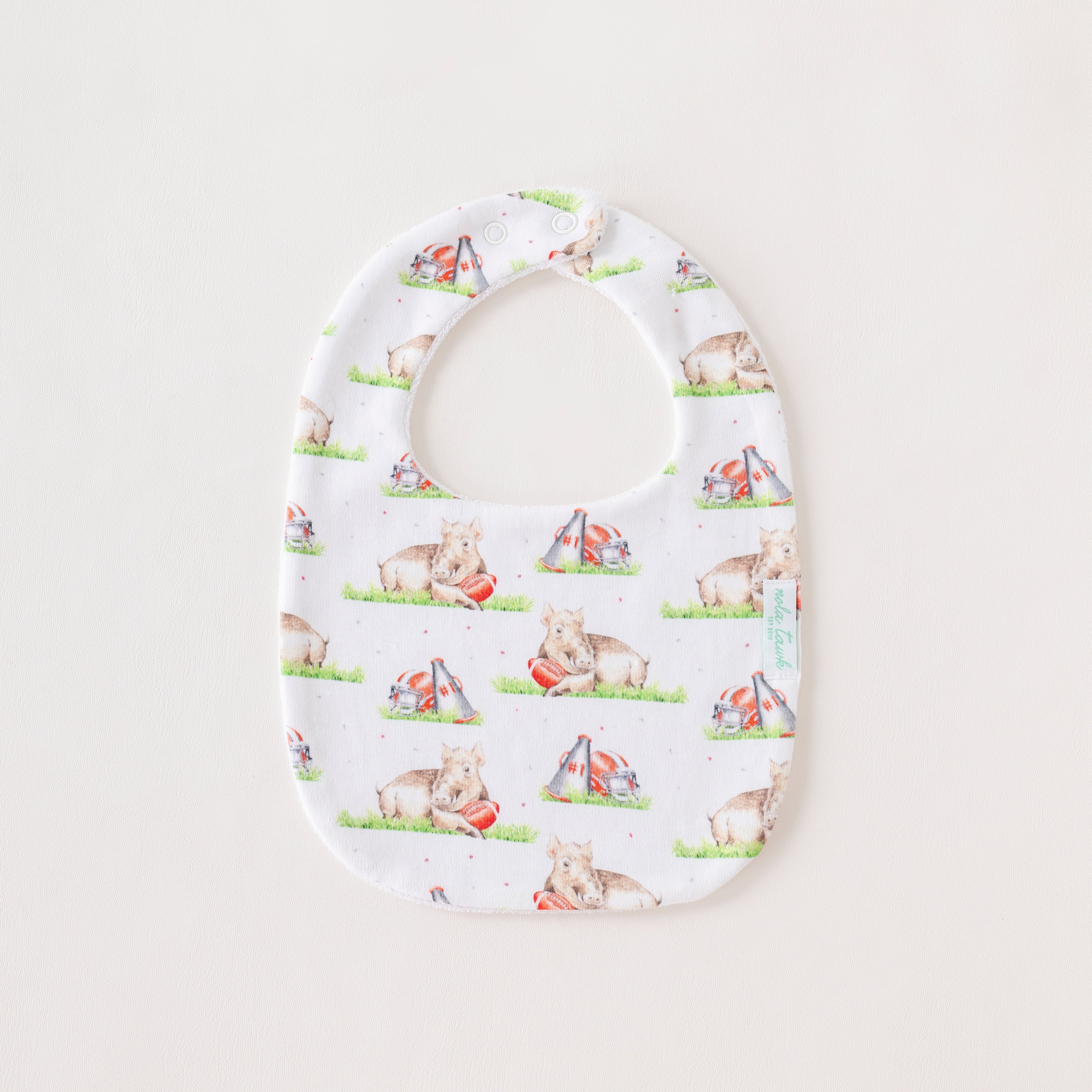 Boar Mascot Mania Organic Cotton Baby Bib