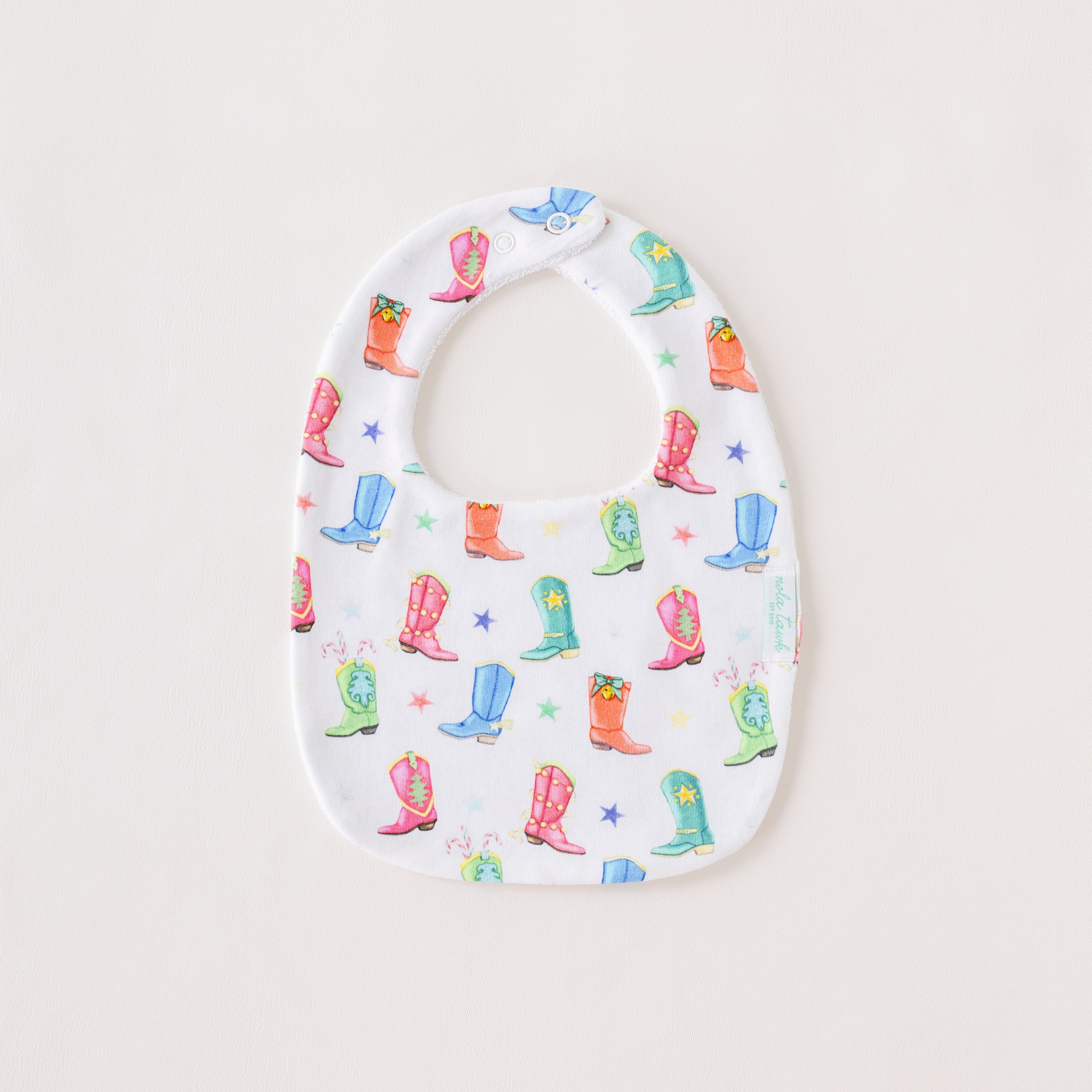 Jingle Boots Organic Cotton Bib