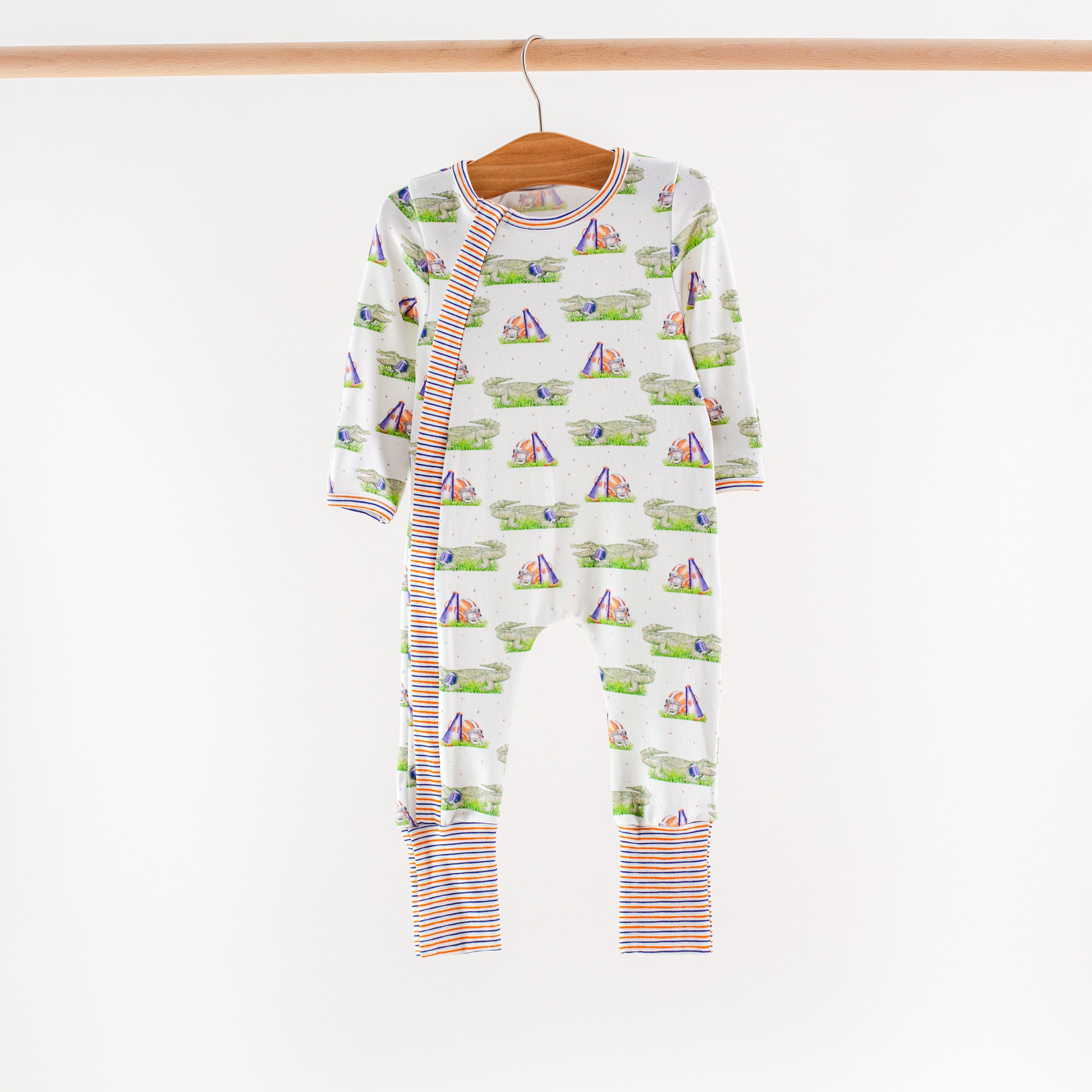 Alligator Mascot Mania Organic Cotton Kids Pajamas