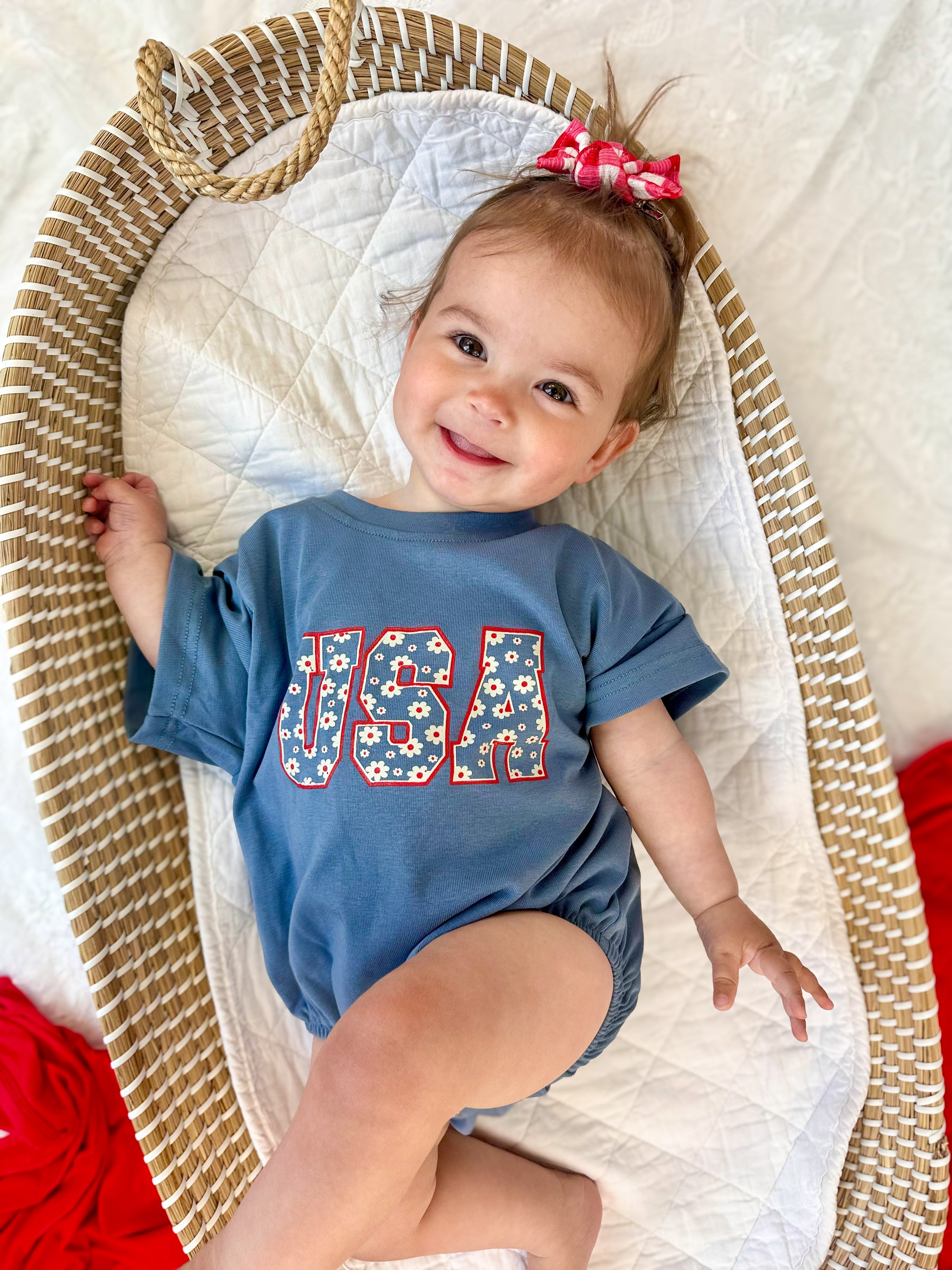 USA Daisy Oversized T-Shirt Romper