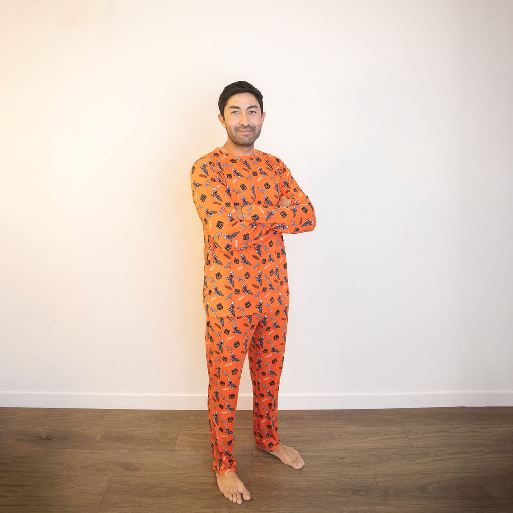 Crew Neck Long Sleeve Adult Pajamas
