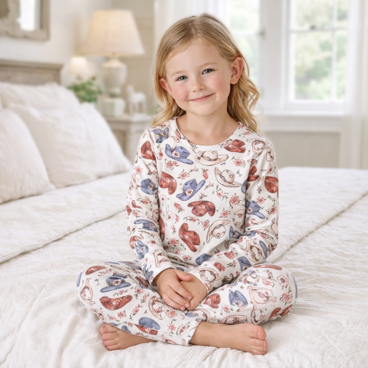 Wildflower Rodeo Cowgirl Kids Pajama Set - Bamboo