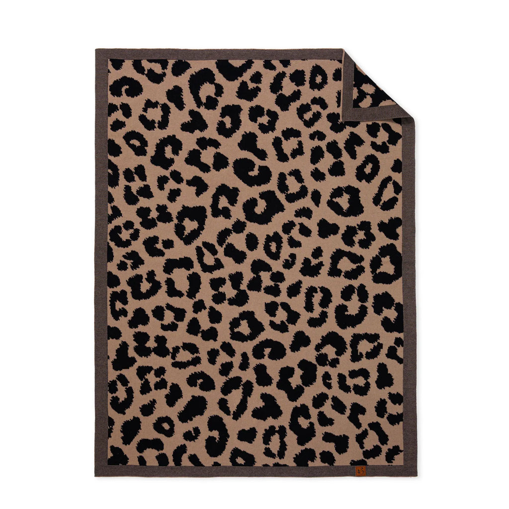 Leopard Jacquard Knit Baby Blanket