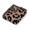 Leopard Jacquard Knit Baby Blanket
