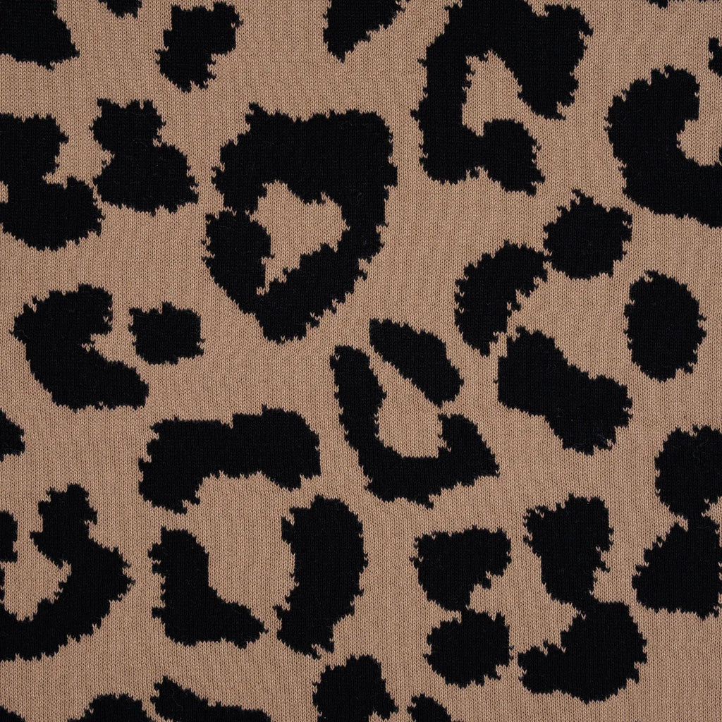 Leopard Jacquard Knit Baby Blanket