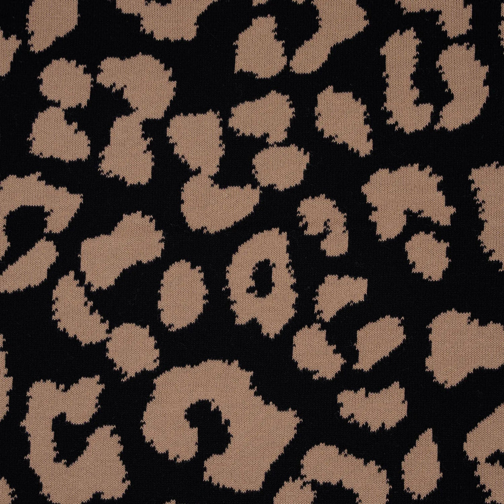 Leopard Jacquard Knit Baby Blanket