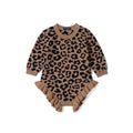 Leopard Baby Knit Ruffle Romper