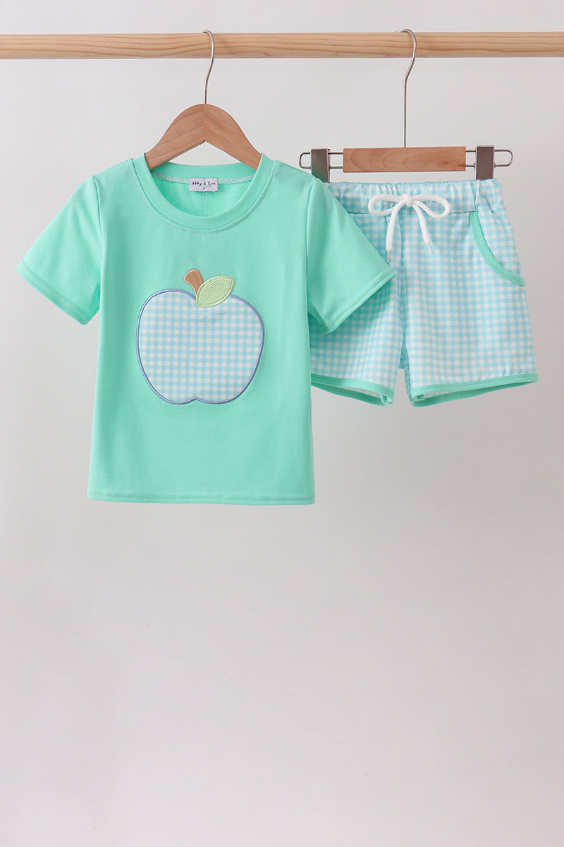 Green Apple Embroidered Set