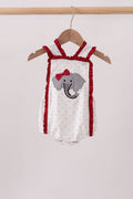Maroon Alabama Elephant Applique Ruffle Bubble