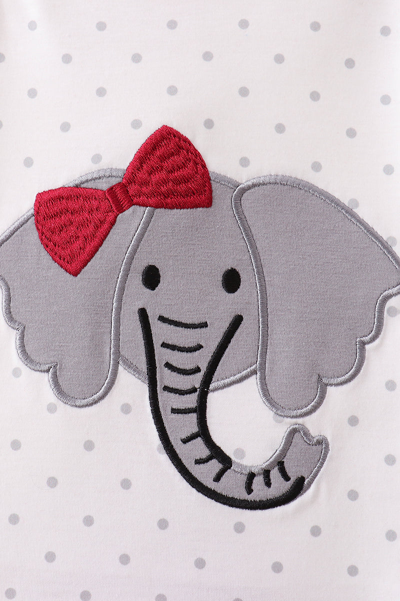 Maroon Alabama Elephant Applique Set