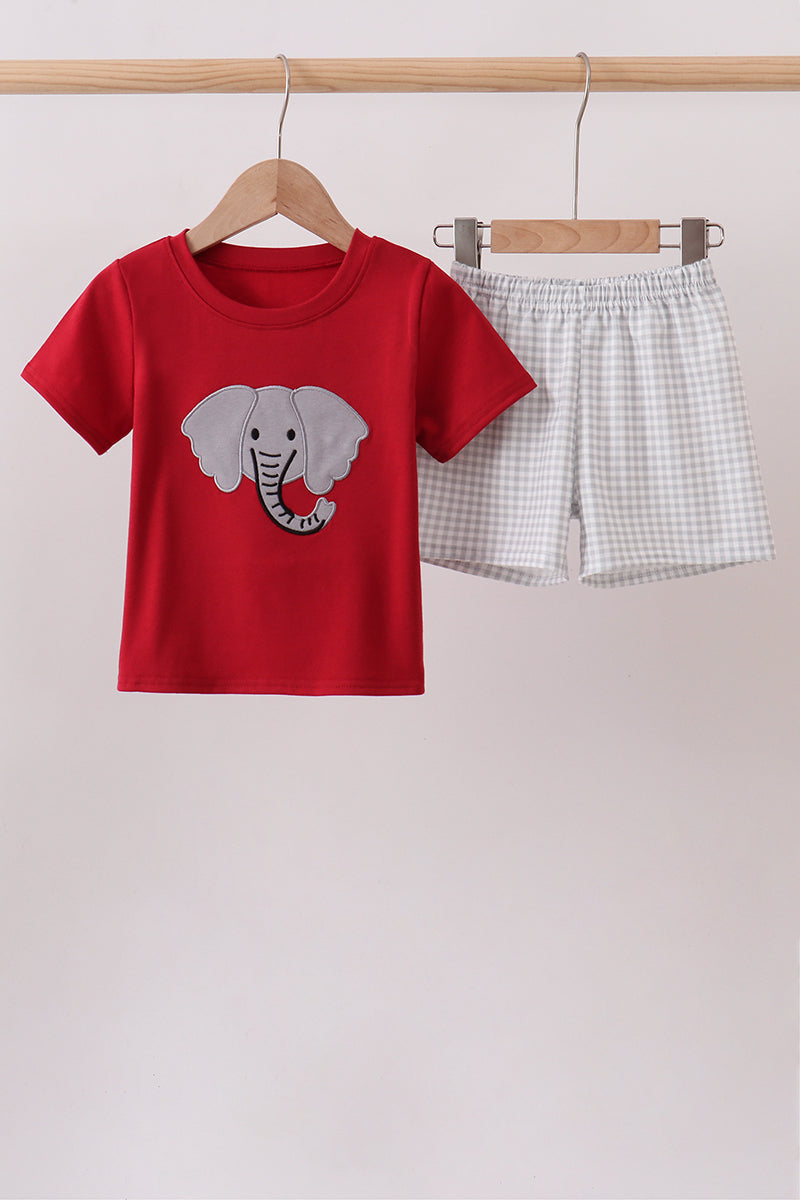 Maroon Alabama Elephant Applique Set