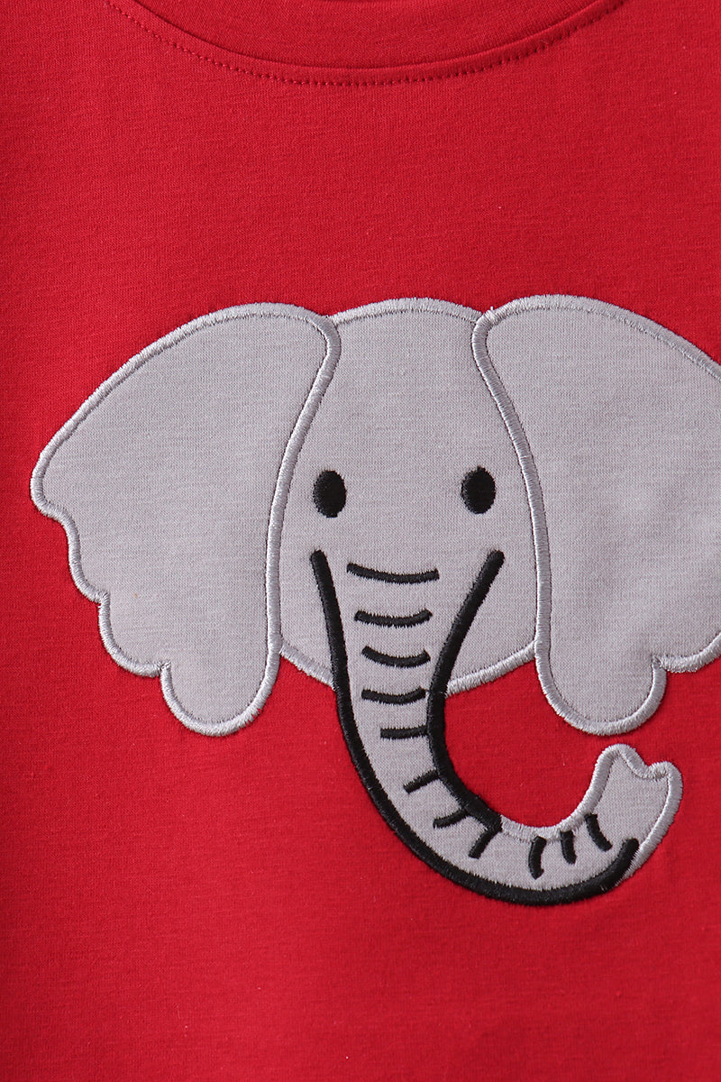 Maroon Alabama Elephant Applique Set