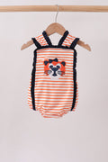 AU Tiger Applique Ruffle Stripe Bubble