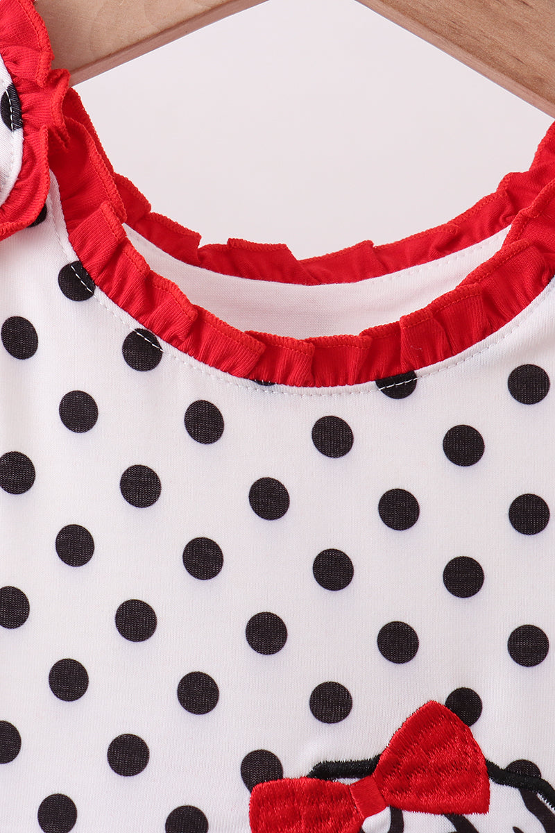 Red Georgia Bulldog Applique Ruffle Set
