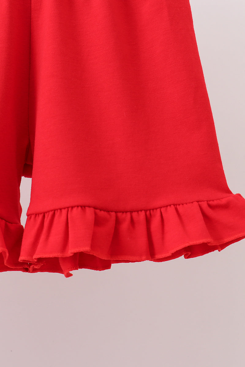 Red Georgia Bulldog Applique Ruffle Set