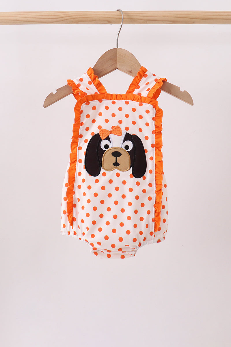 Orange Tennessee Dog Appliqué Bubble