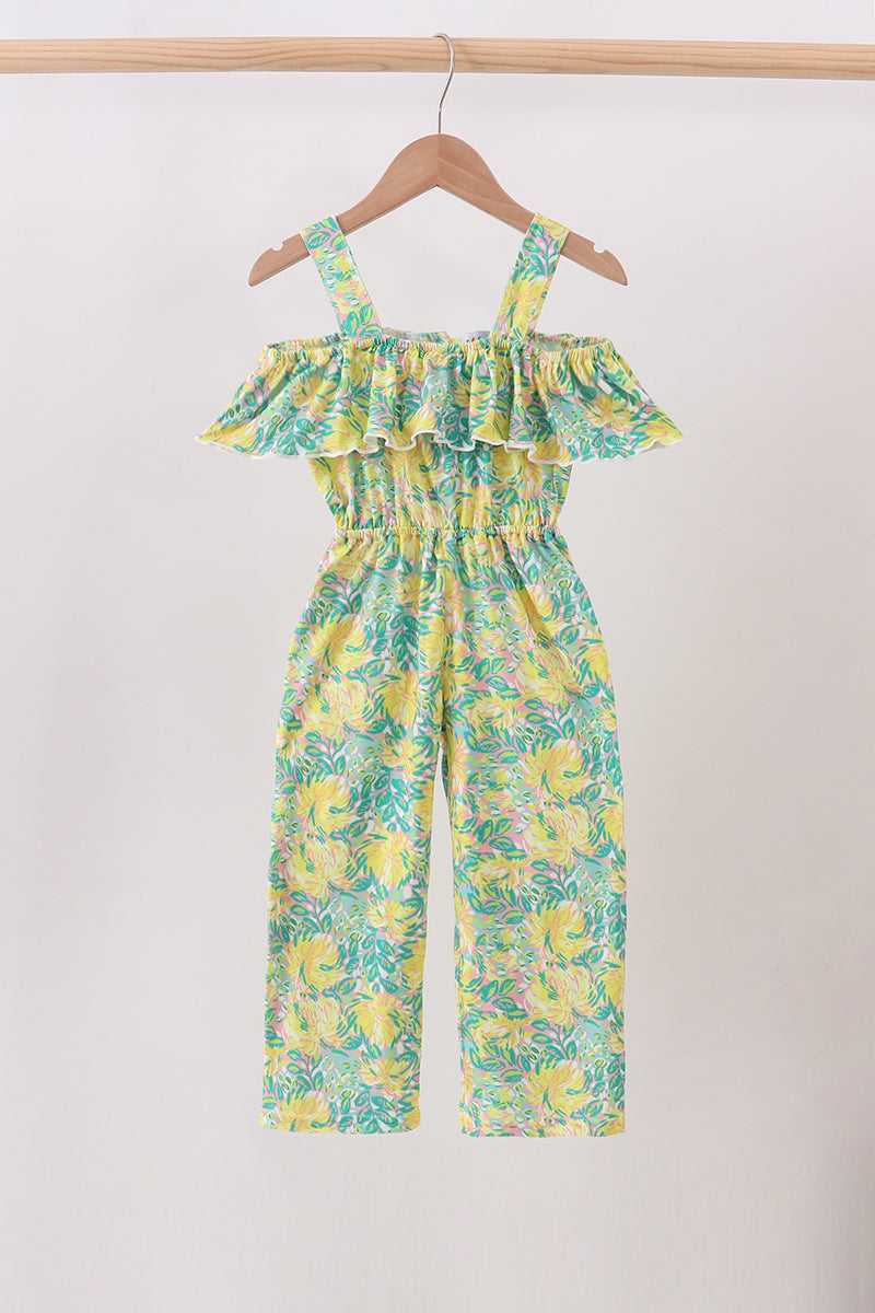 Yellow Lily Floral Jumpsuit