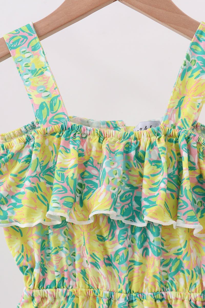 Yellow Lily Floral Jumpsuit