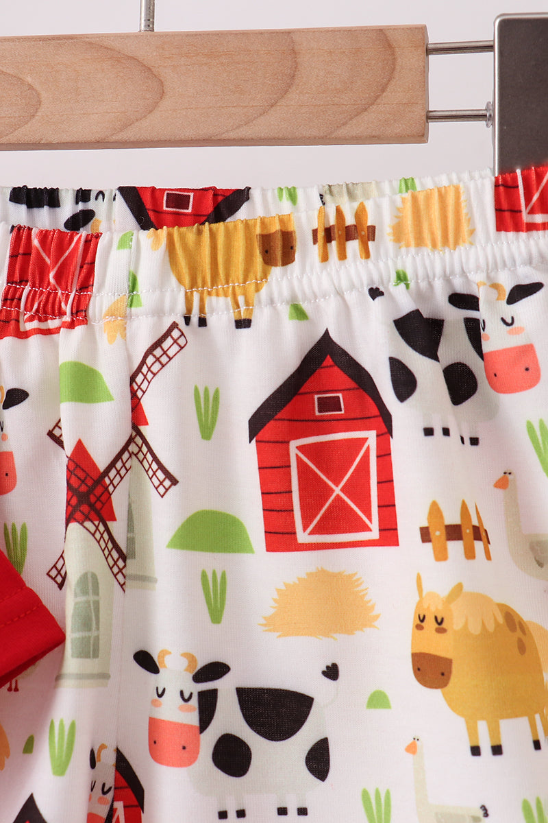 Red Farm Animal Set