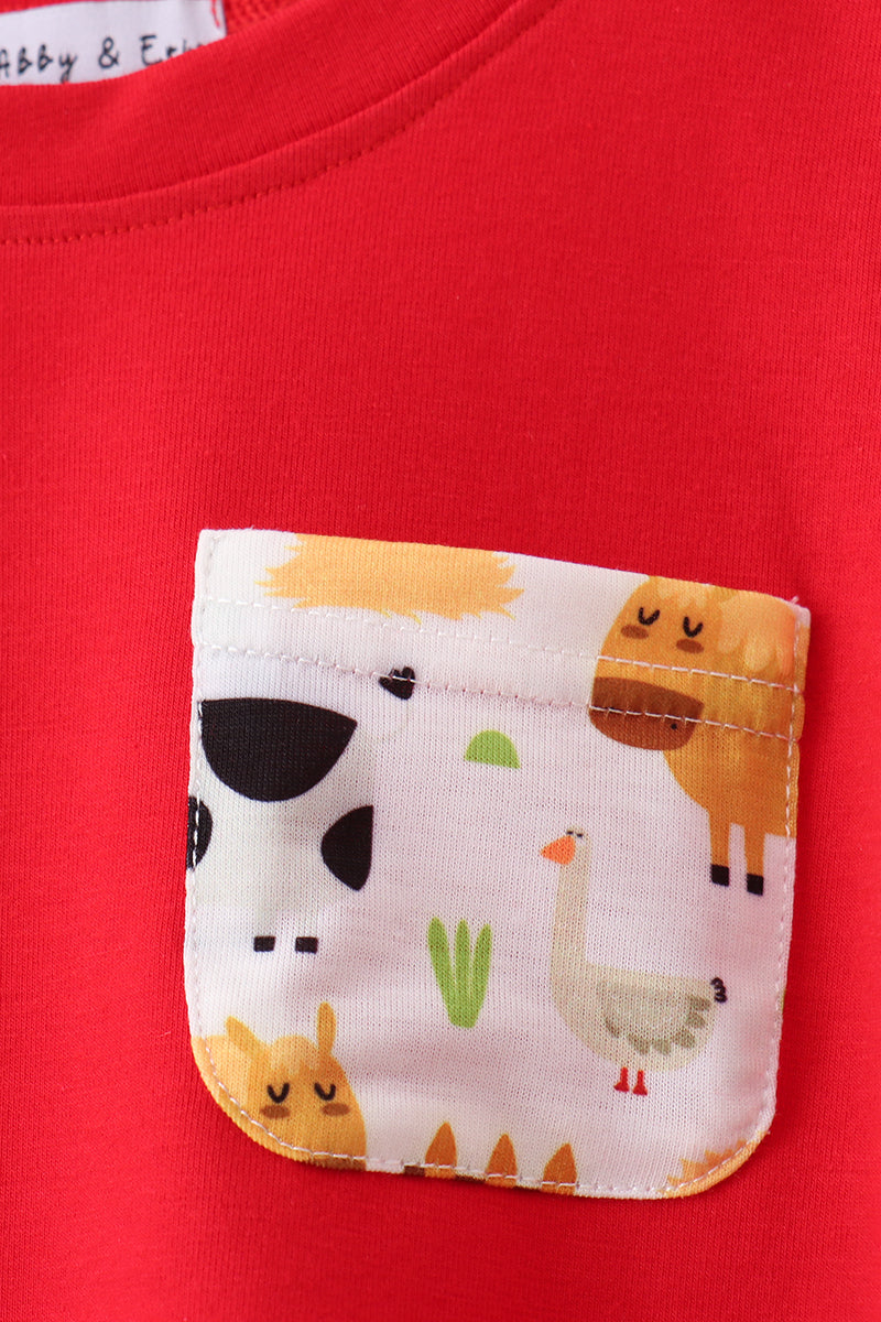 Red Farm Animal Set