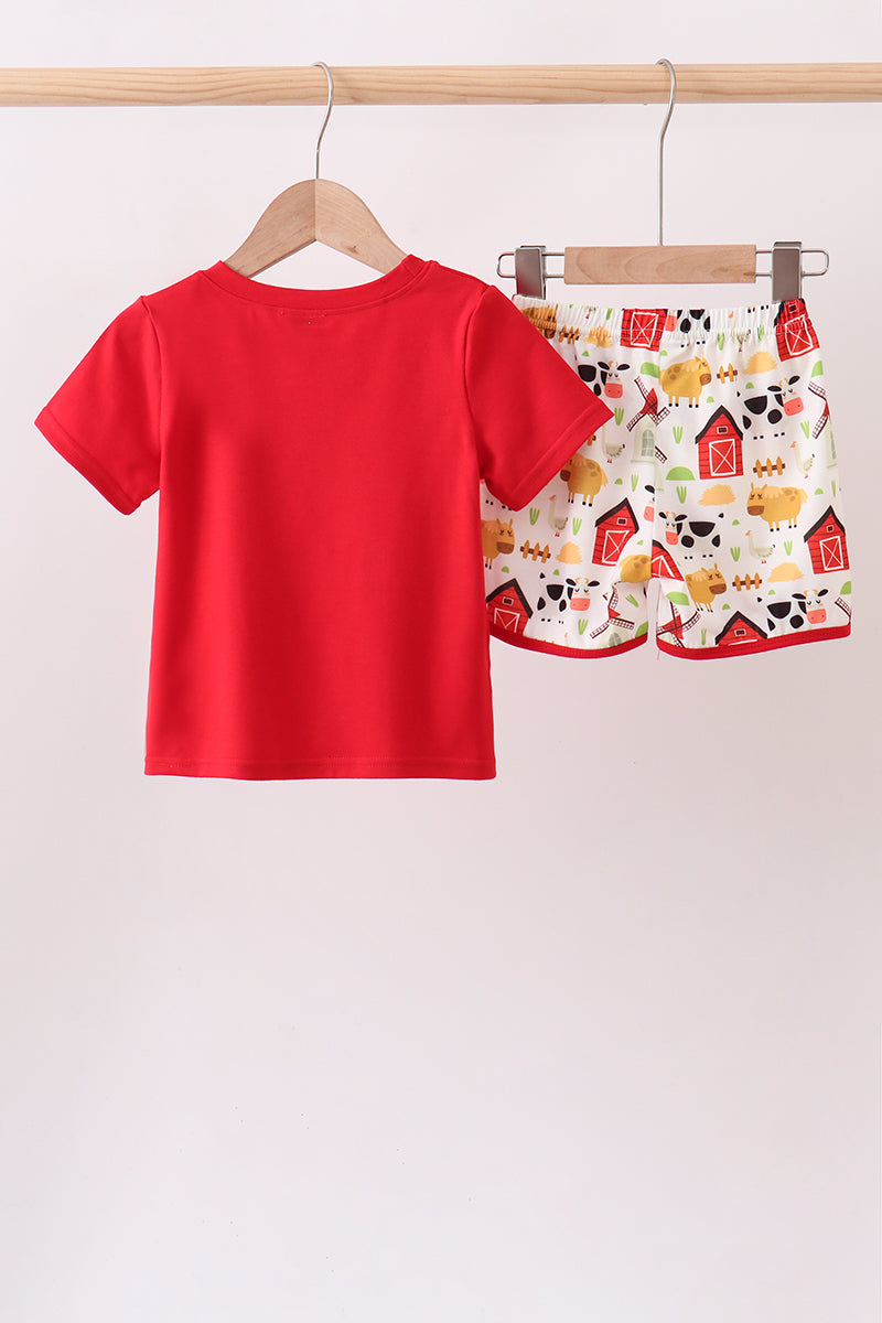 Red Farm Animal Set