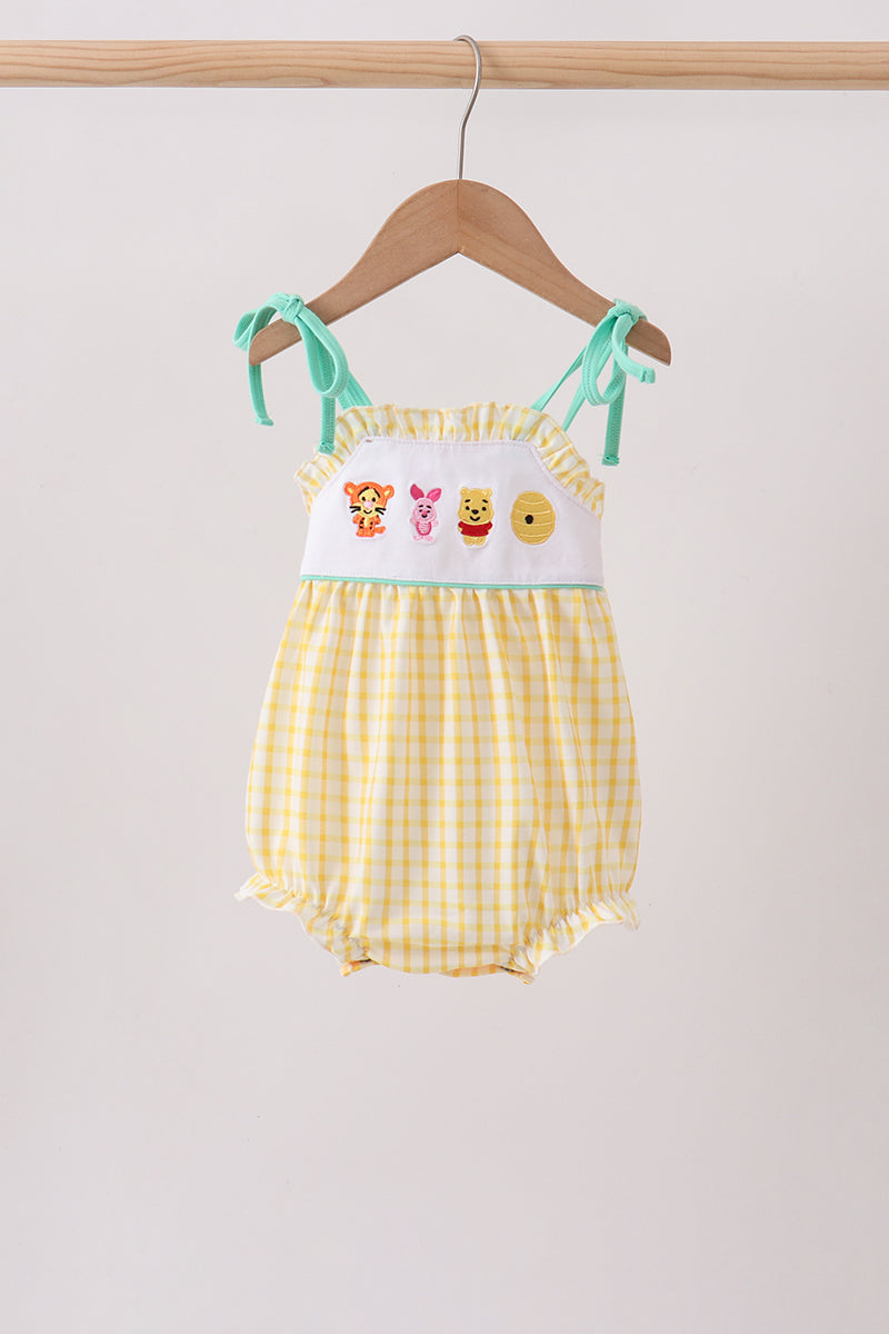 Mustard Honey Bear Embroidered Bubble