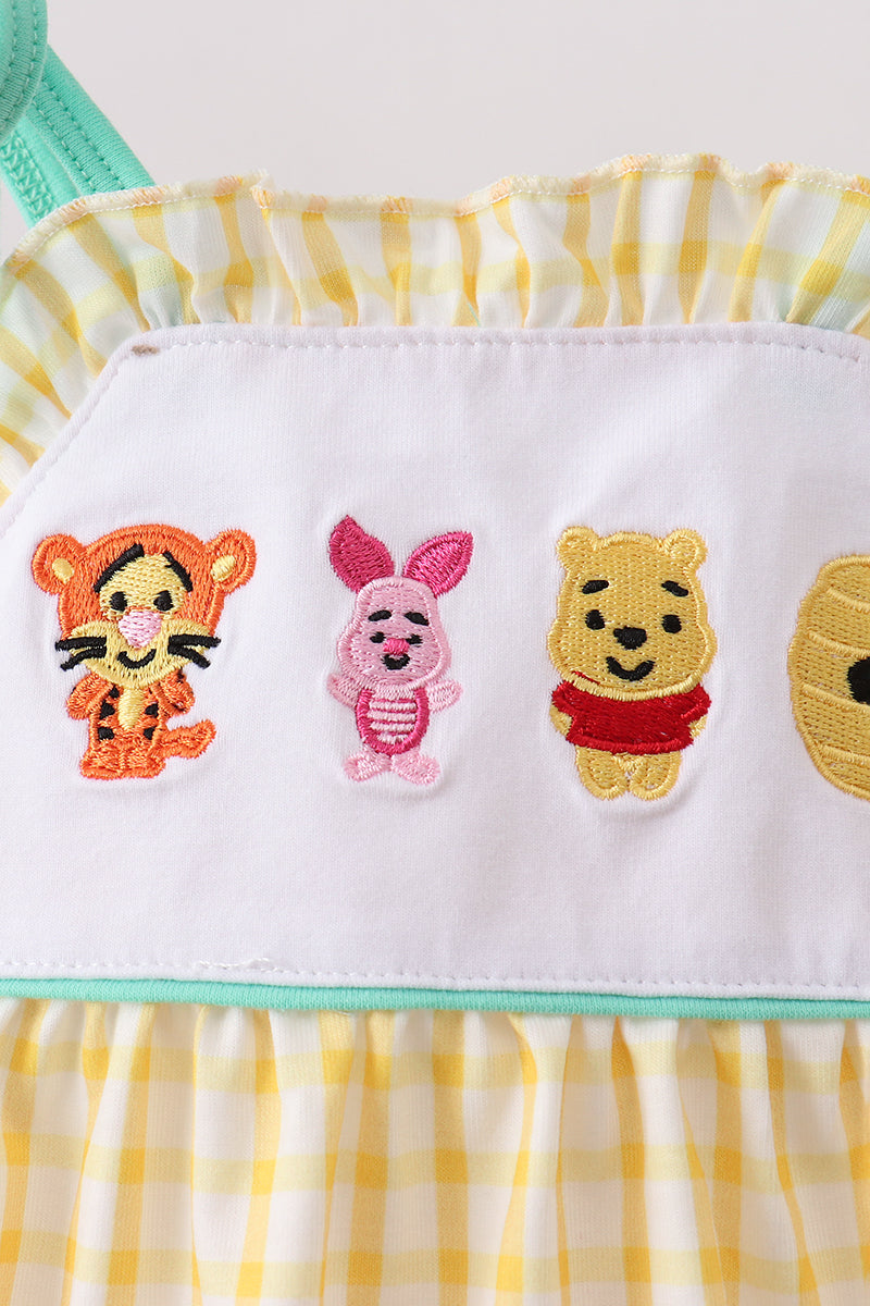 Mustard Honey Bear Embroidered Bubble