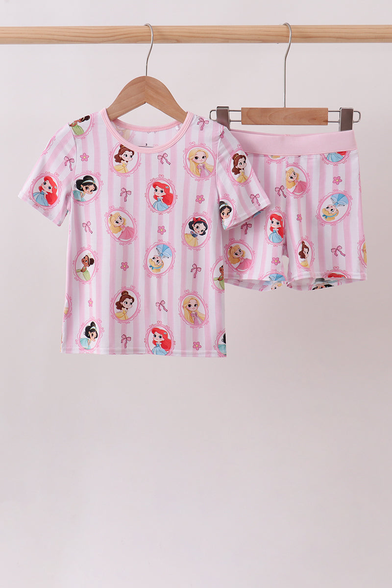 Pink Princess Bamboo Pajama Set