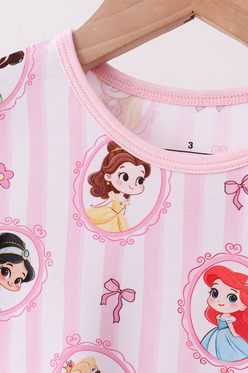 Pink Princess Bamboo Pajama Set